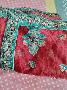Beautiful Half Net Georget Sari