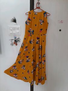 Floor Touch Yellow Dress