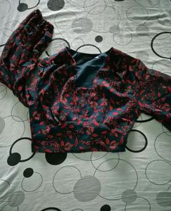 Floral Print Puff Sleeve Top