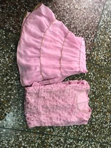 Pink Embellished Kurta