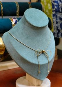 Bow Knot Lariat Necklace