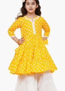 Yellow Printed Dress,like New