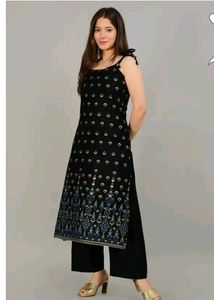 Black Cotton Kurti