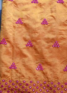 Rarely Used Mirror Work Saree With Blouse