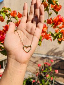 Anti Tarnish Heart Pendant Necklace