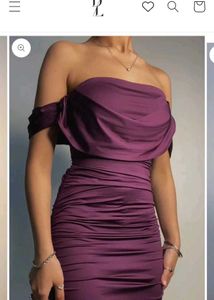 Plum Offshoulder Dress