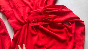 Elegant Red Midi Dress