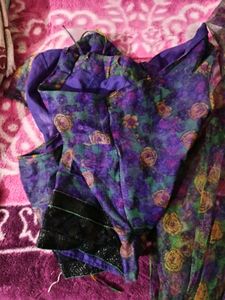 Floral Print Net Saree