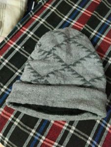 Gray Patterned Beanie