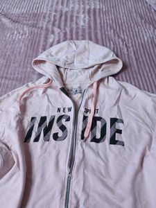 Pink Zip-Up Hoodie top