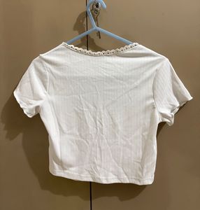 Cute White Crop Top