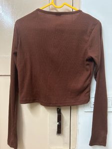 Brown Cardigan style top