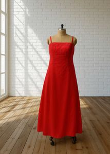 satin embellished gown