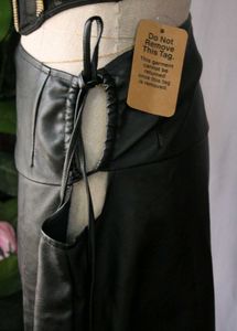 Faux Leather Asymmetrical Skirt