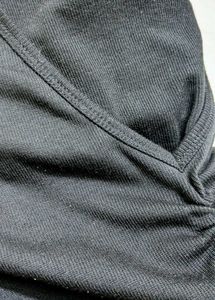Tie-up Rushed Crop Top