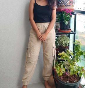 Beige Cargo Pants