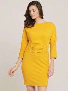 Kazo Mustard Bodycon Dress