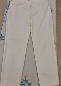Formal Pure White Trousers