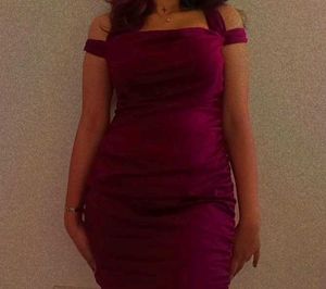 Plum Offshoulder Dress