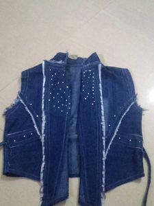 Blue Half Denim Jacket