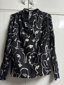 Abstract Face Print Top