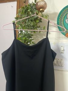 Black Slit Dress - H&amp;M