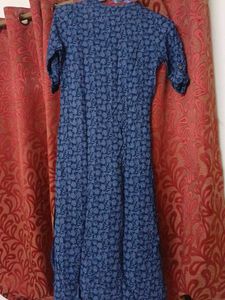 Blue Floral Print Kurta