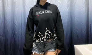Flames Black Hoodie