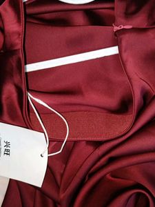 Burgundy Midi Skirt