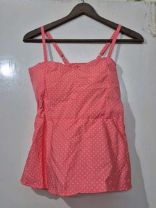 Polka Dot Peplum Top