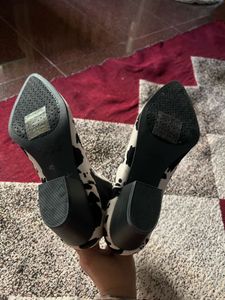 Cow Print Ankle Boots