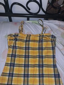 Trendy Yellow Plaid SHEIN dress