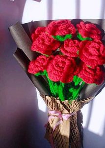 10 PS Crochet Rose Bouquet 🌹💐