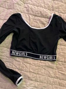 Cute Black Crop Top
