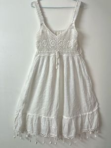 White Crochet Sundress
