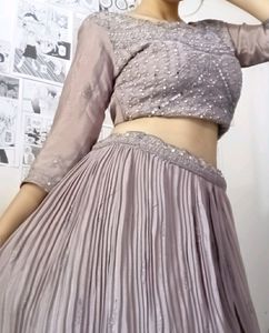 Lavender Ruffled Lehenga With Dupatta 🎀✨