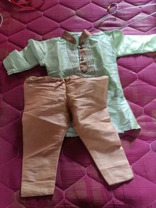 Toddler Ethnic Kurta Set Pista Green