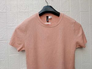 New With Tag H&amp;M Korean Ribbed Knit Top