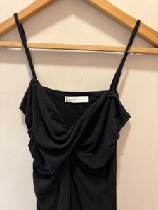 Beautiful Black Ruched Cami Dress