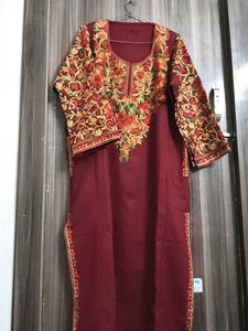 Pashmina Kurti Full Hand N Neck Embroidered