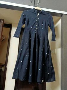 Ajio Polka Dot Print A Line Kurti