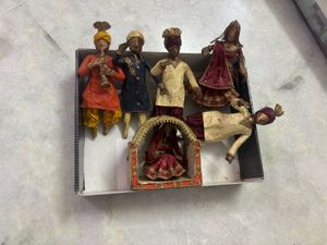 Vintage Handcrafted Paperwork Indian Figurines