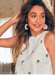 Cute Floral Embroidered Tank Top.  SALE 100! Rupee