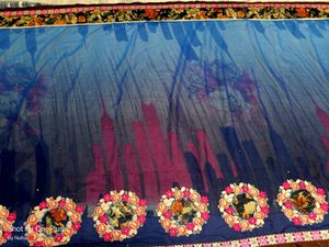 🇳🇿💫💗 Elegant Blue Embroidered Saree