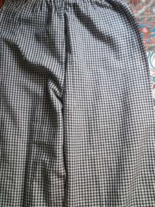 Checkered Wide Leg Pants