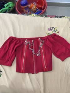 Off Shoulder Crop Top