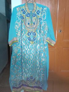 Light blue suit with inner and dupatta