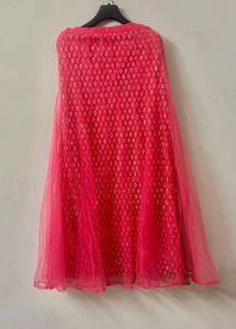 Peach Pink Ish  Net Lehenga