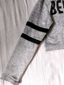 Spunk Believe Cropped Long Sleeve Crop Top