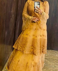 Elegant Peach Anarkali Dress